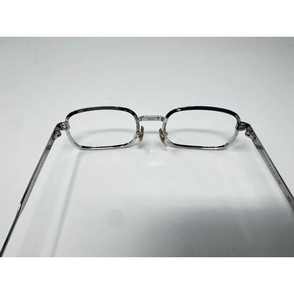 1970s Allan U.S.A. Silver Glitter New Old Stock Eyeglass Frames 45-17-135